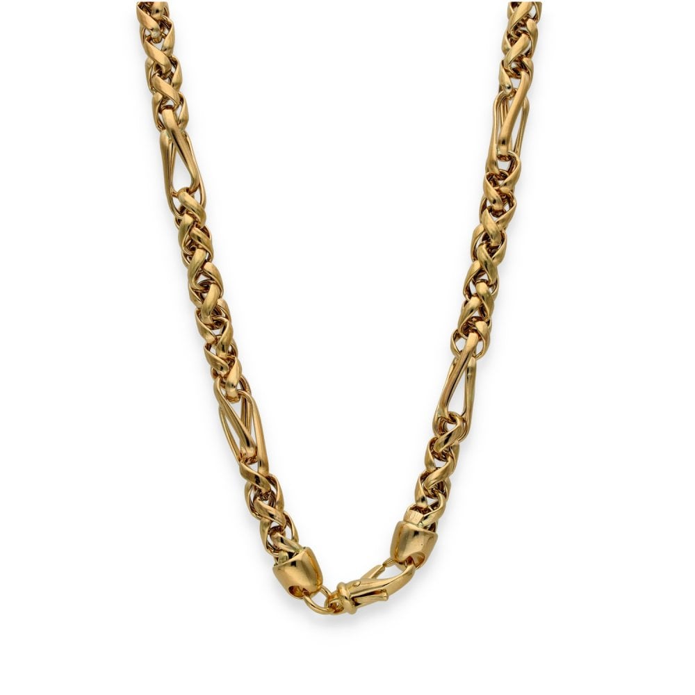 9ct Yellow Gold Hollow Spiga Link Chain - 27" - 32.3g