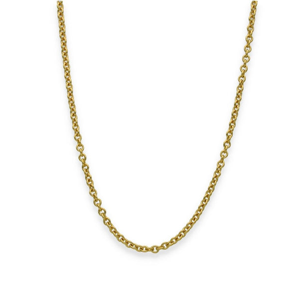 18ct Yellow Gold Trace Chain - 18" - 7.8g