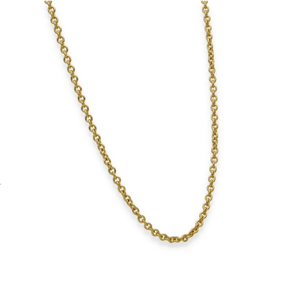 18ct Yellow Gold Trace Chain - 18" - 7.8g