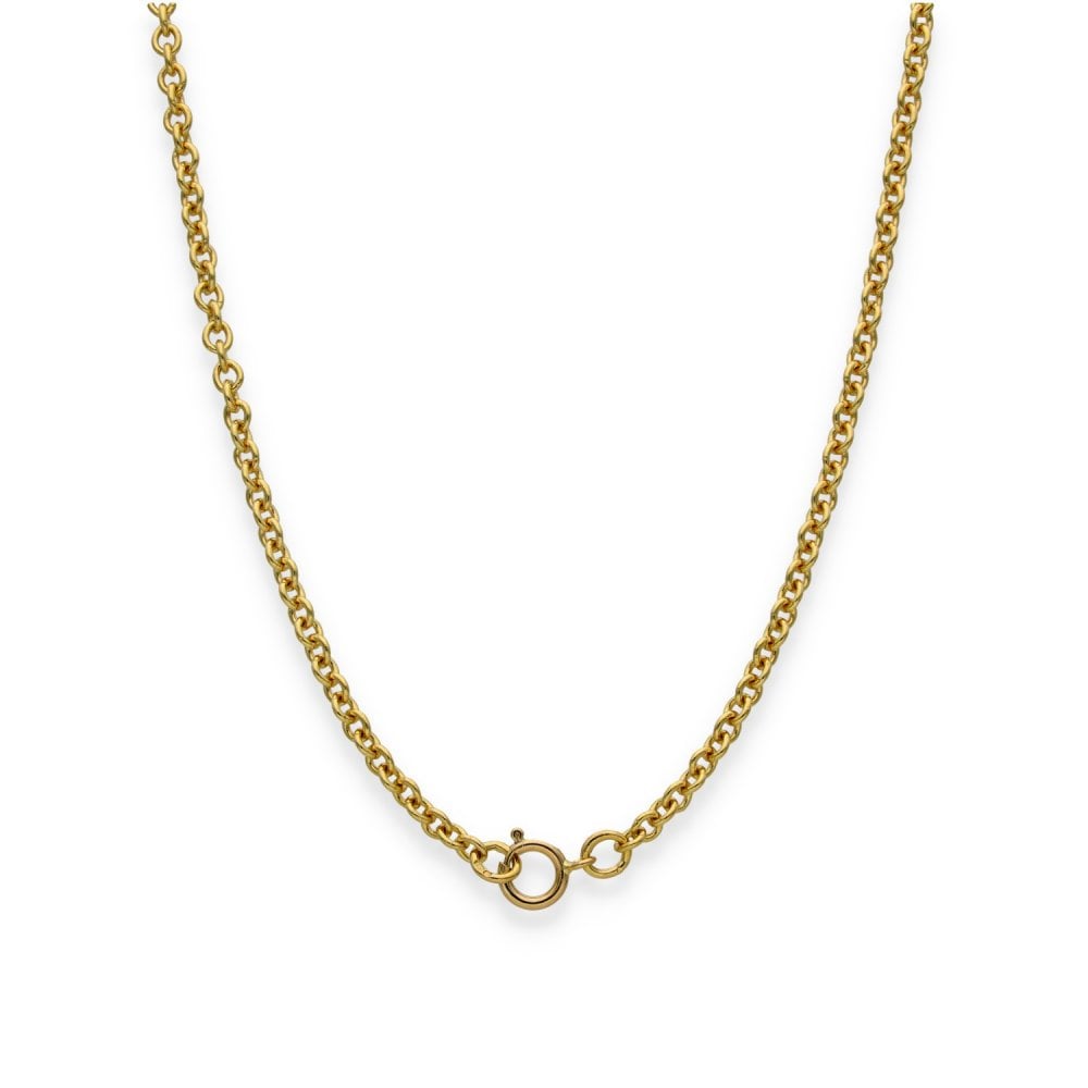 18ct Yellow Gold Trace Chain - 18" - 7.8g