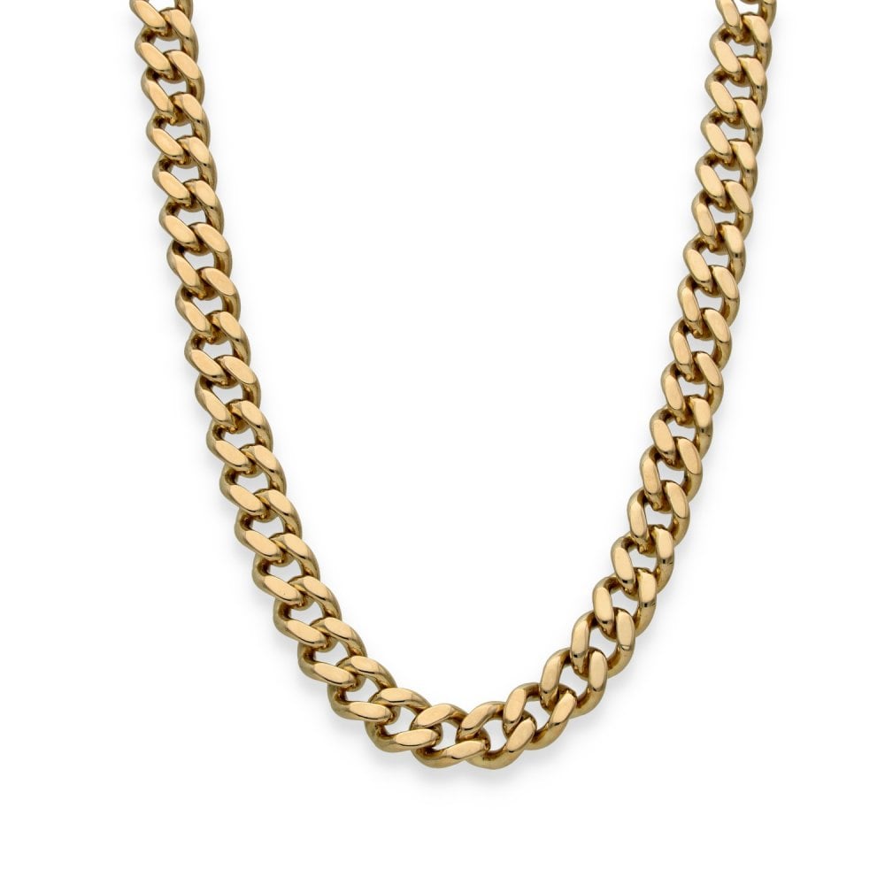 9ct Yellow Gold Heavy Curb Chain - 26" - 77.3g