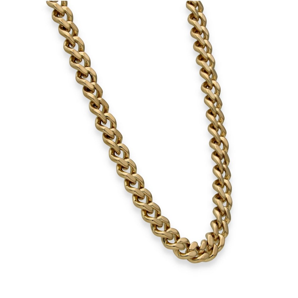 9ct Yellow Gold Heavy Curb Chain - 26" - 77.3g