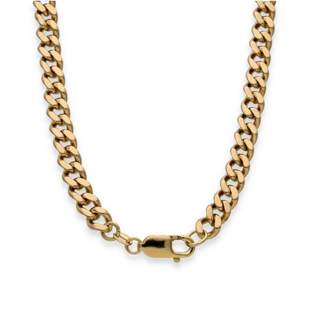 9ct Yellow Gold Heavy Curb Chain - 26" - 77.3g