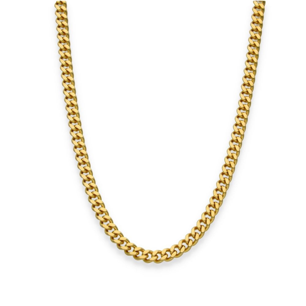 18ct Yellow Gold Curb Chain - 24" - 37.1g
