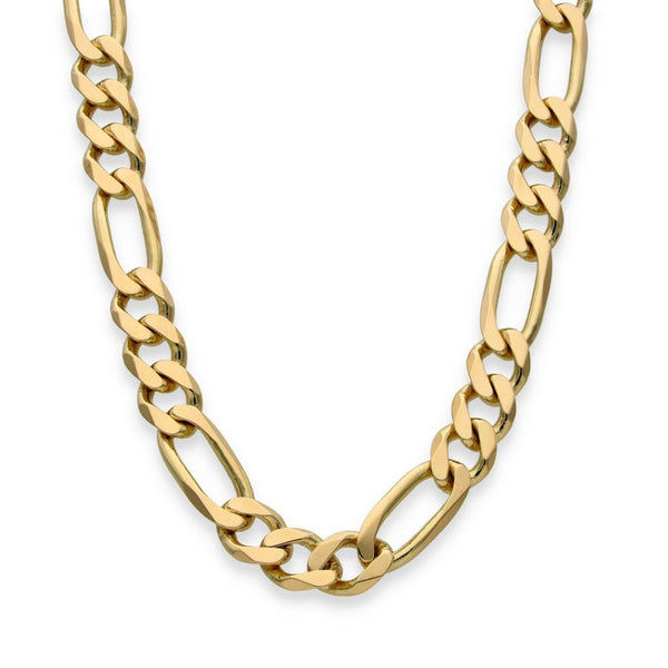 9ct Yellow Gold Figaro Chain - 22" - 57.0g