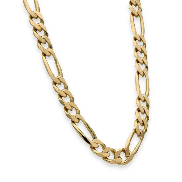 9ct Yellow Gold Figaro Chain - 22" - 57.0g