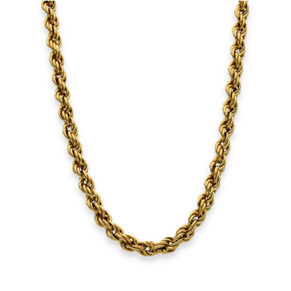 9ct Yellow Gold Hollow Rope Chain - 21" - 11.0g