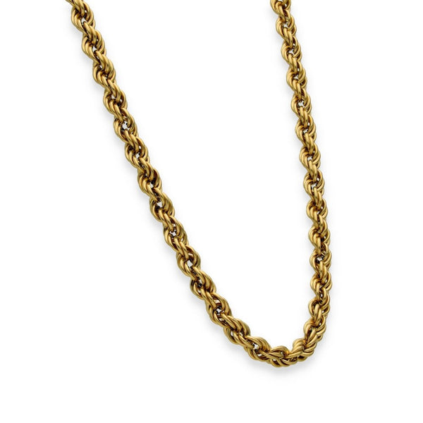 9ct Yellow Gold Hollow Rope Chain - 21" - 11.0g