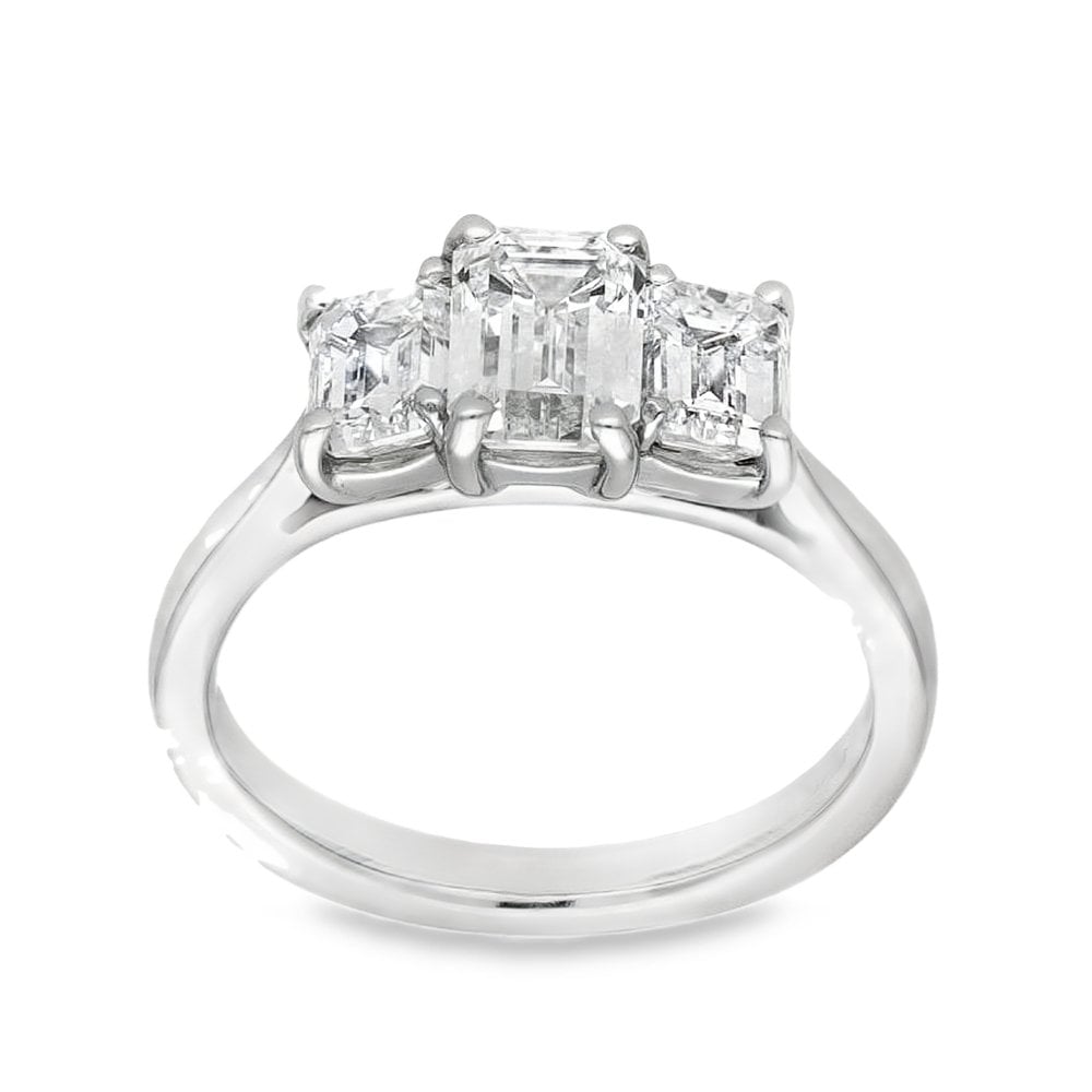 Platinum Certified Trilogy Diamond Ring - 1.90ct - VS2 - D/E