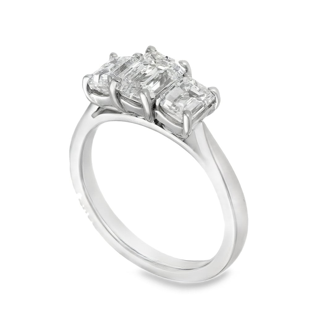 Platinum Certified Trilogy Diamond Ring - 1.90ct - VS2 - D/E