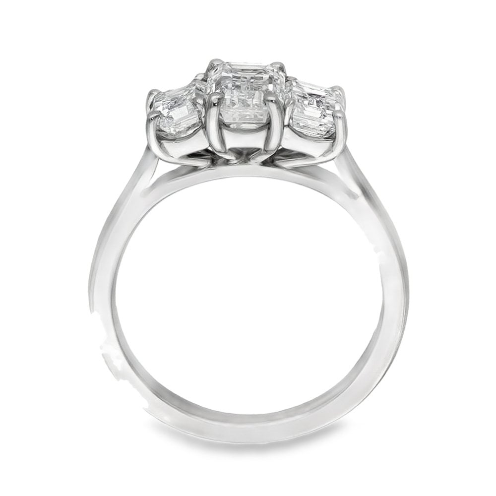 Platinum Certified Trilogy Diamond Ring - 1.90ct - VS2 - D/E