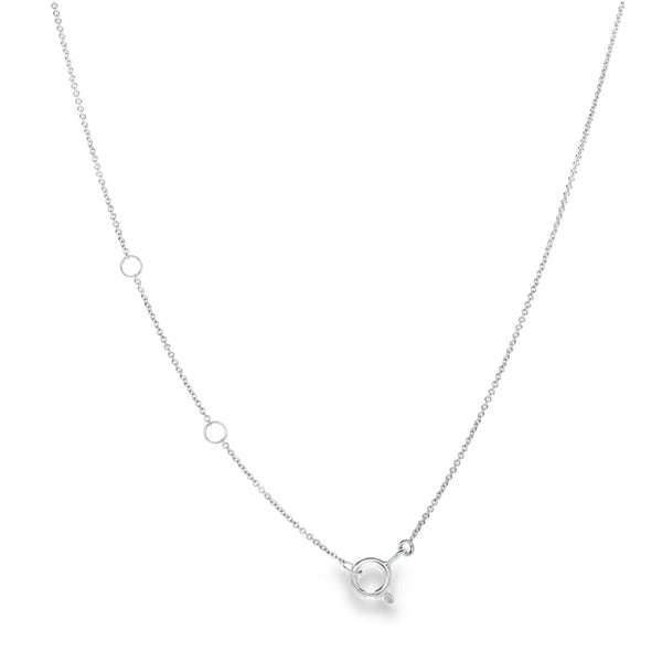 9ct Yellow Gold Diamond Cross Pendant & Necklace - 17" - 0.04ct