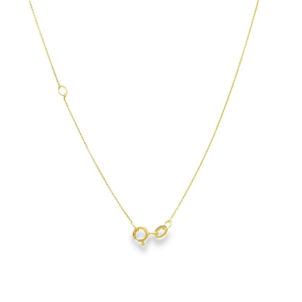 9ct Yellow Gold Diamond Cross Pendant & Necklace - 18" - 0.07ct