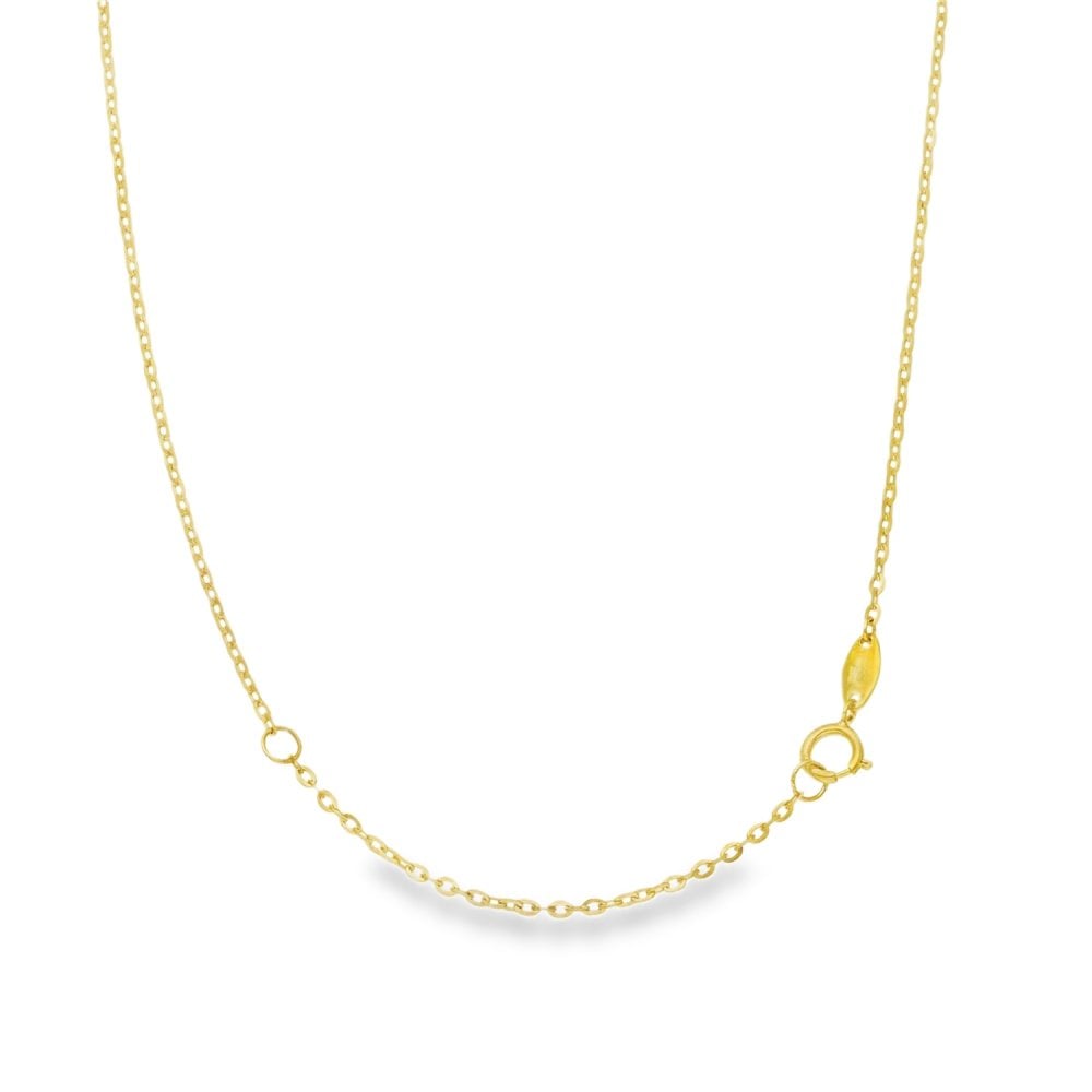 9ct Yellow Gold Knot Pendant & Necklace - 18" - 2.6g