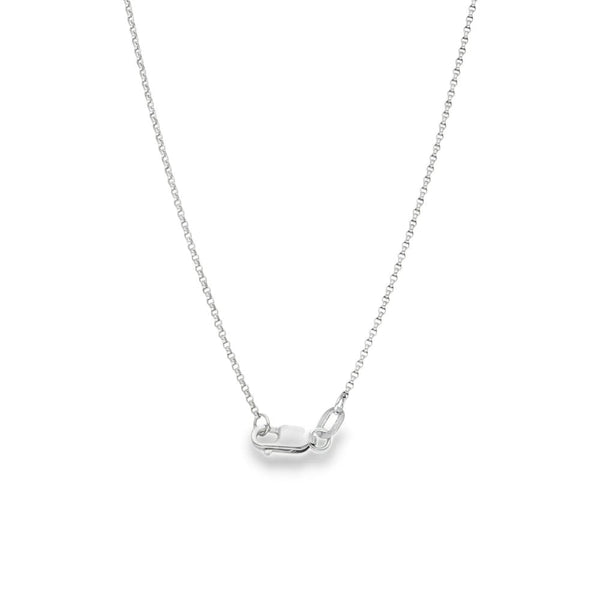18ct White Gold Diamond Pendant & Necklace - 18" - 2.8g