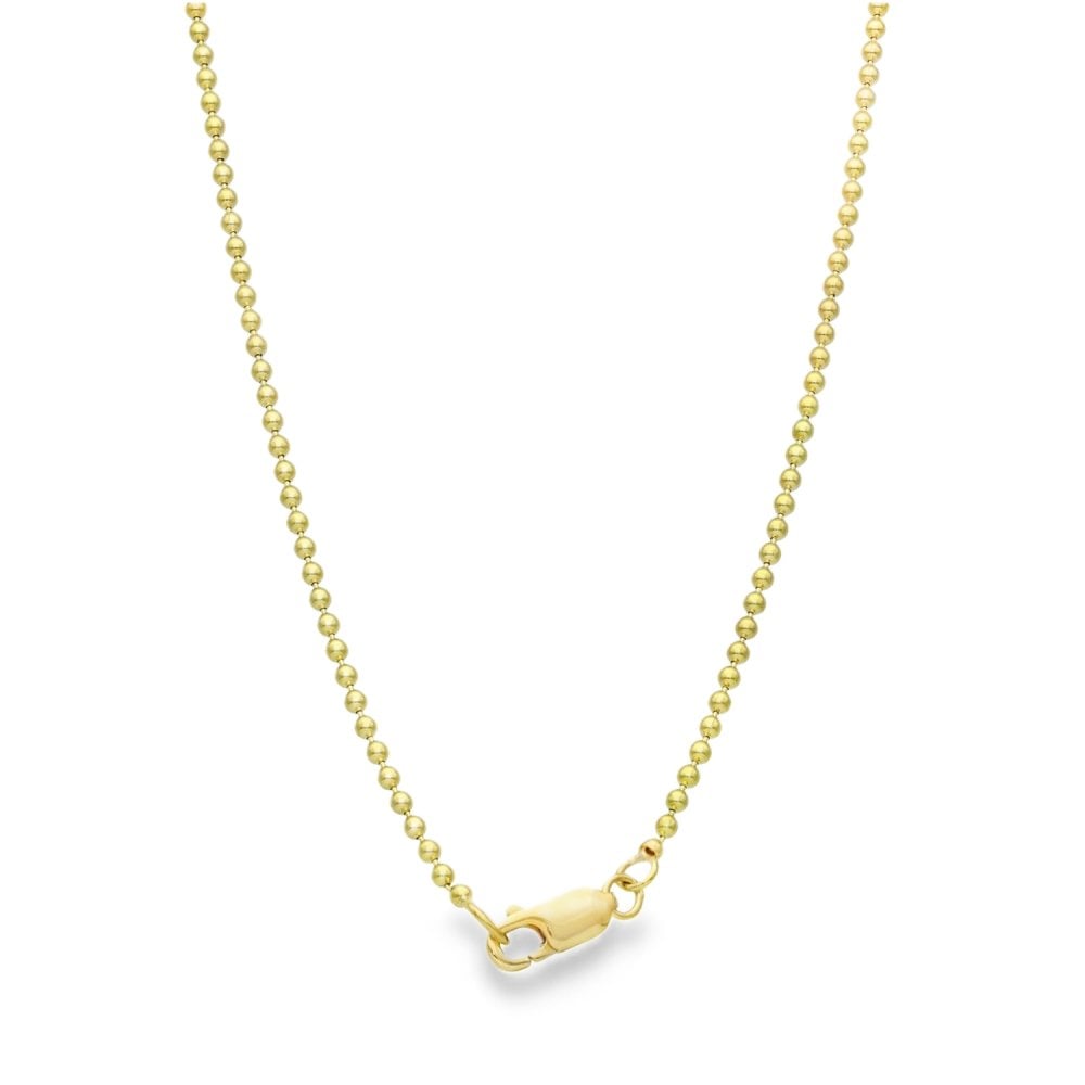 18ct Yellow Gold Diamond Pendant & Necklace - 20" - 13.9g