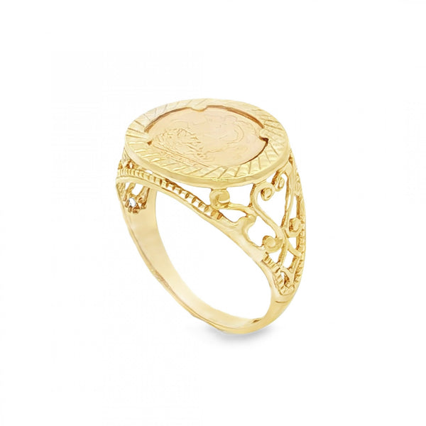 9ct Yellow Gold Mounted St. George Ring - Size L½ - 2.0g