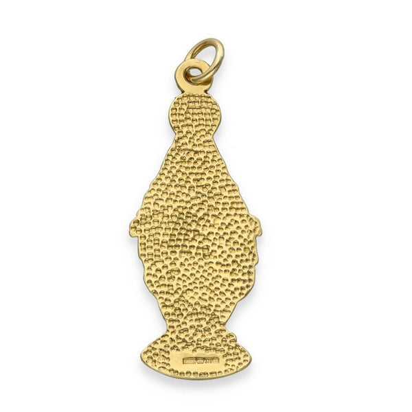 9ct Yellow Gold Mary Pendant - 15x38x2mm - 4.4g