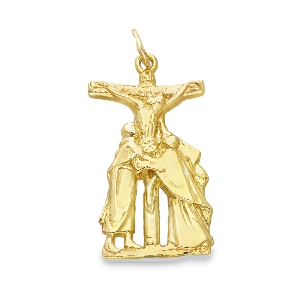 9ct Yellow Gold Crucifixion Pendant - 18x34x2.5mm - 5.7g