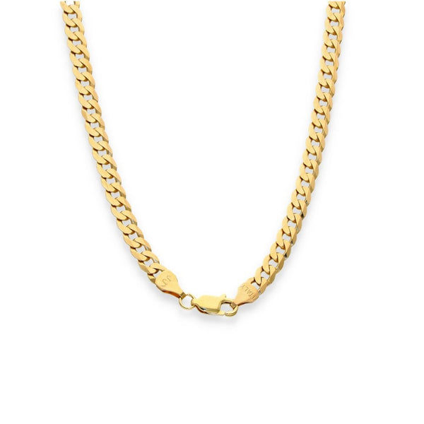 9ct Yellow Gold Flat Curb Chain - 20" - 14.9g