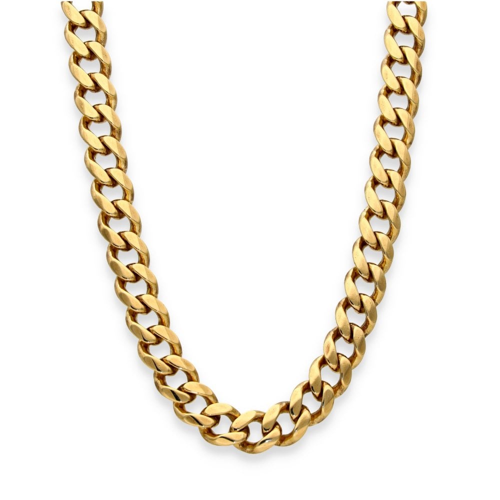 9ct Yellow Gold Heavy Curb Chain - 23" - 86.0g