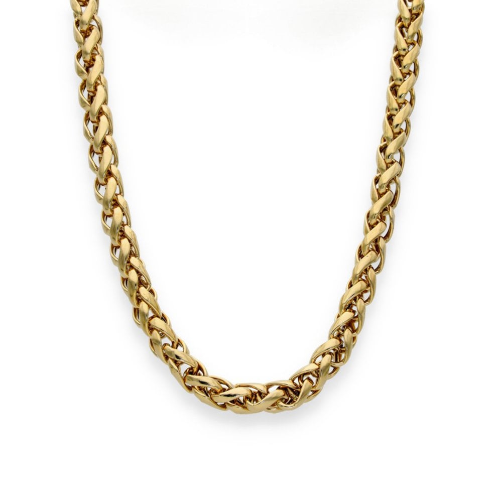 9ct Yellow Gold Hollow Spiga Chain - 21" - 29.0g