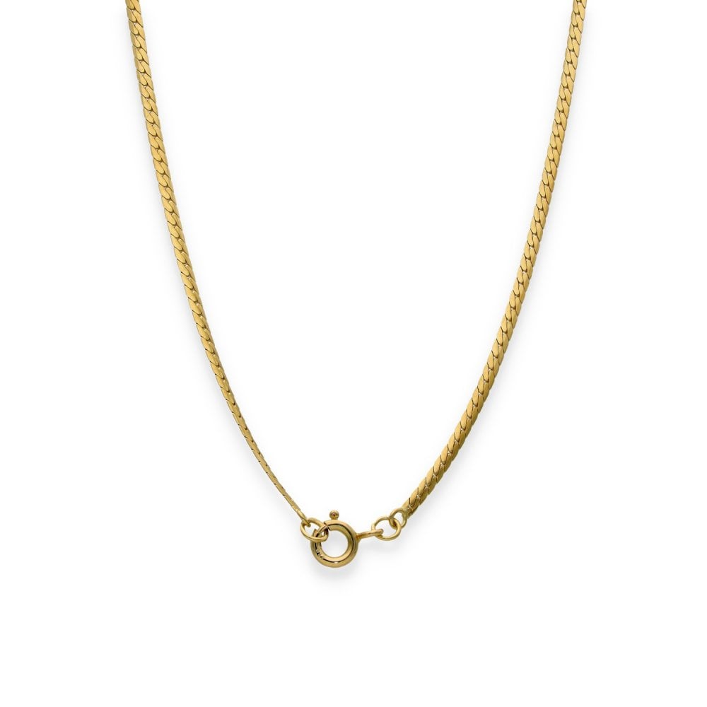18ct Yellow Gold Ruby & Diamond Necklet - 17" - 0.16ct