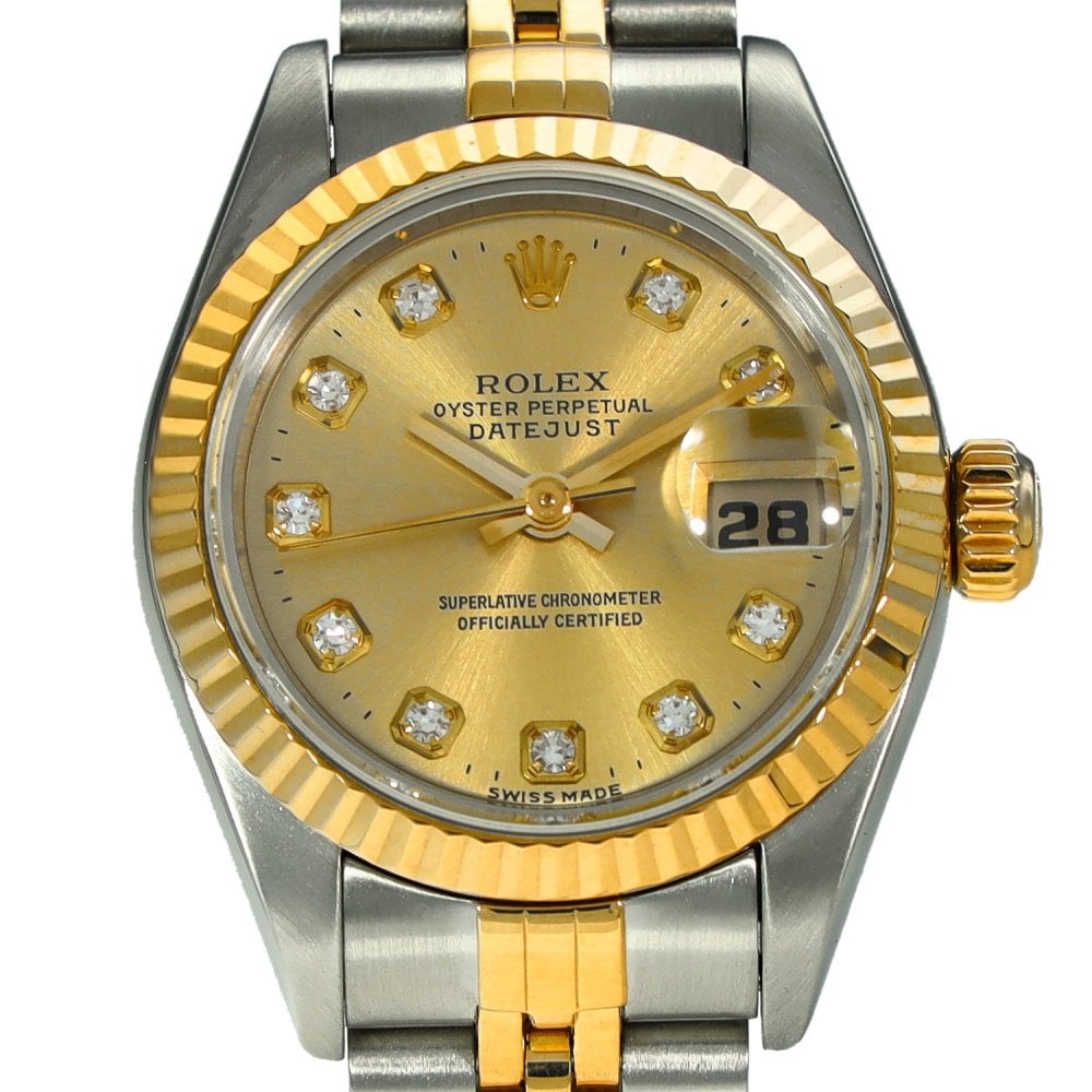 Lady-Datejust 69173 - Champagne Diamond Dial - 1998
