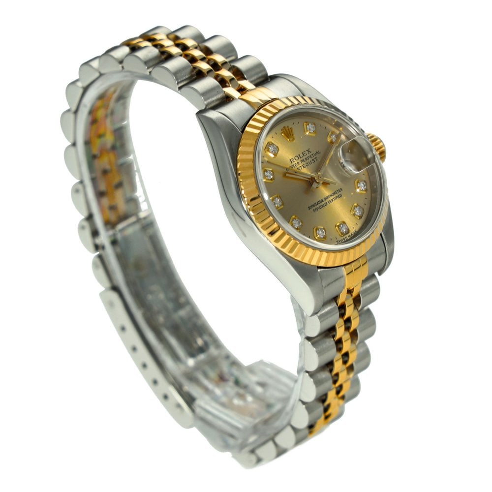 Lady-Datejust 69173 - Champagne Diamond Dial - 1998