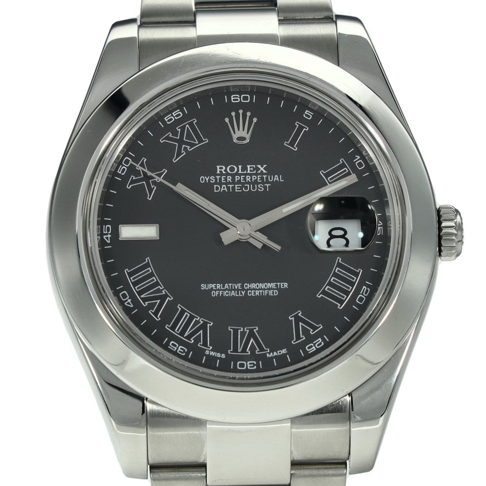 Datejust II 116300 – Black Roman Dial – 2017