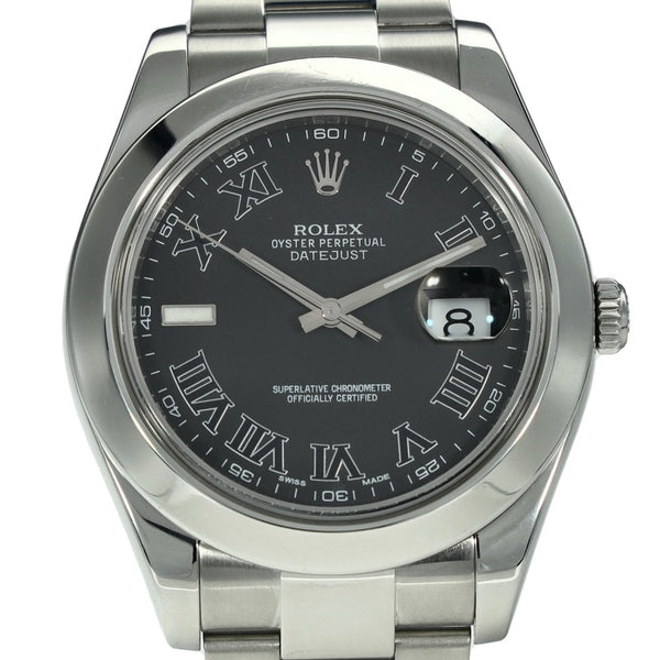Datejust II 116300 – Black Roman Dial – 2017