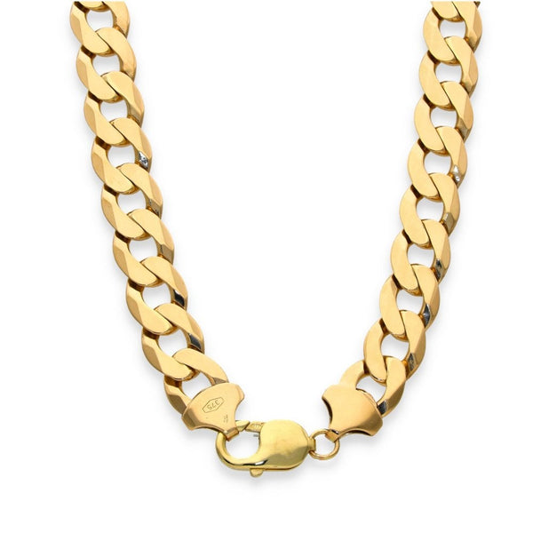 9ct Yellow Gold Heavy Curb Chain - 24" - 87.8g