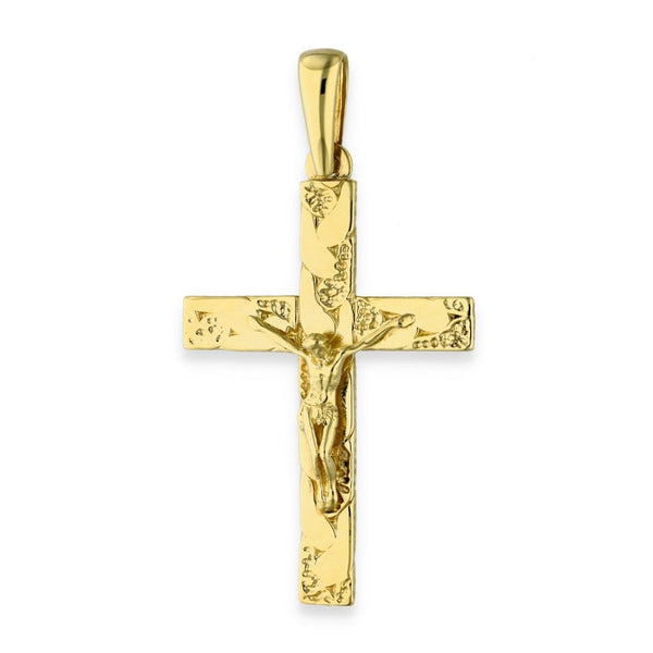 9ct Yellow Gold Crucifix Cross Pendant - 45x69x8mm - 22.5g