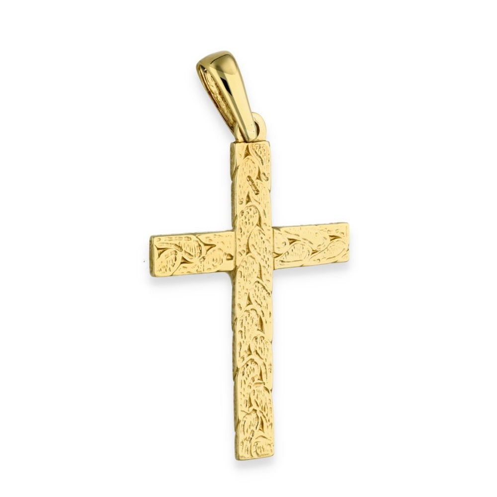 9ct Yellow Gold Crucifix Cross Pendant - 45x69x8mm - 22.5g