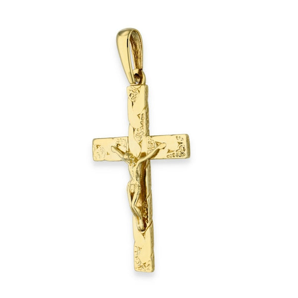 9ct Yellow Gold Crucifix Cross Pendant - 45x69x8mm - 22.5g