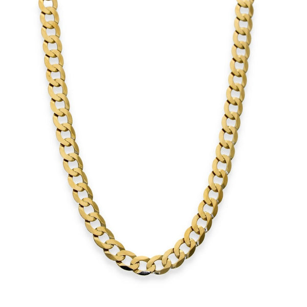 9ct Yellow Gold Flat Curb Chain - 20" - 14.8g