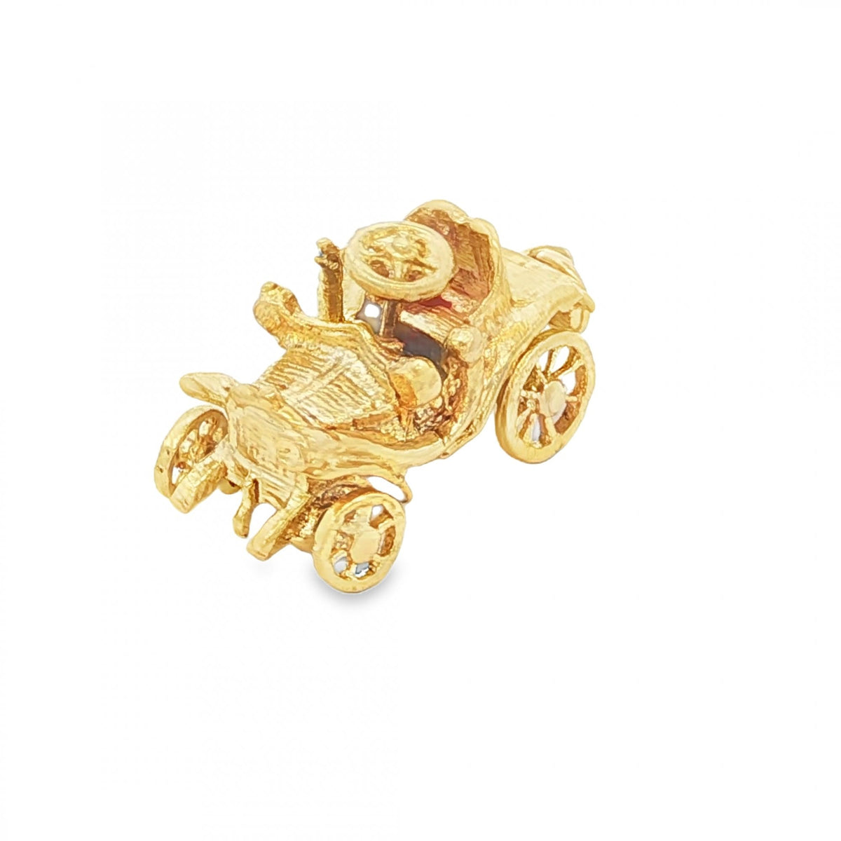 9ct Yellow Gold Vintage Car Charm - 25x13x13mm - 5.0g