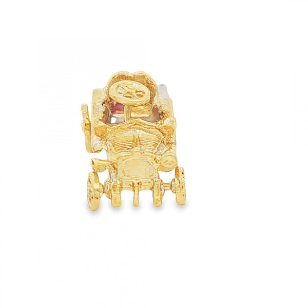 9ct Yellow Gold Vintage Car Charm - 25x13x13mm - 5.0g