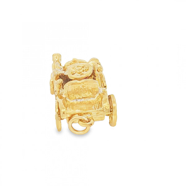 9ct Yellow Gold Vintage Car Charm - 25x13x13mm - 5.0g