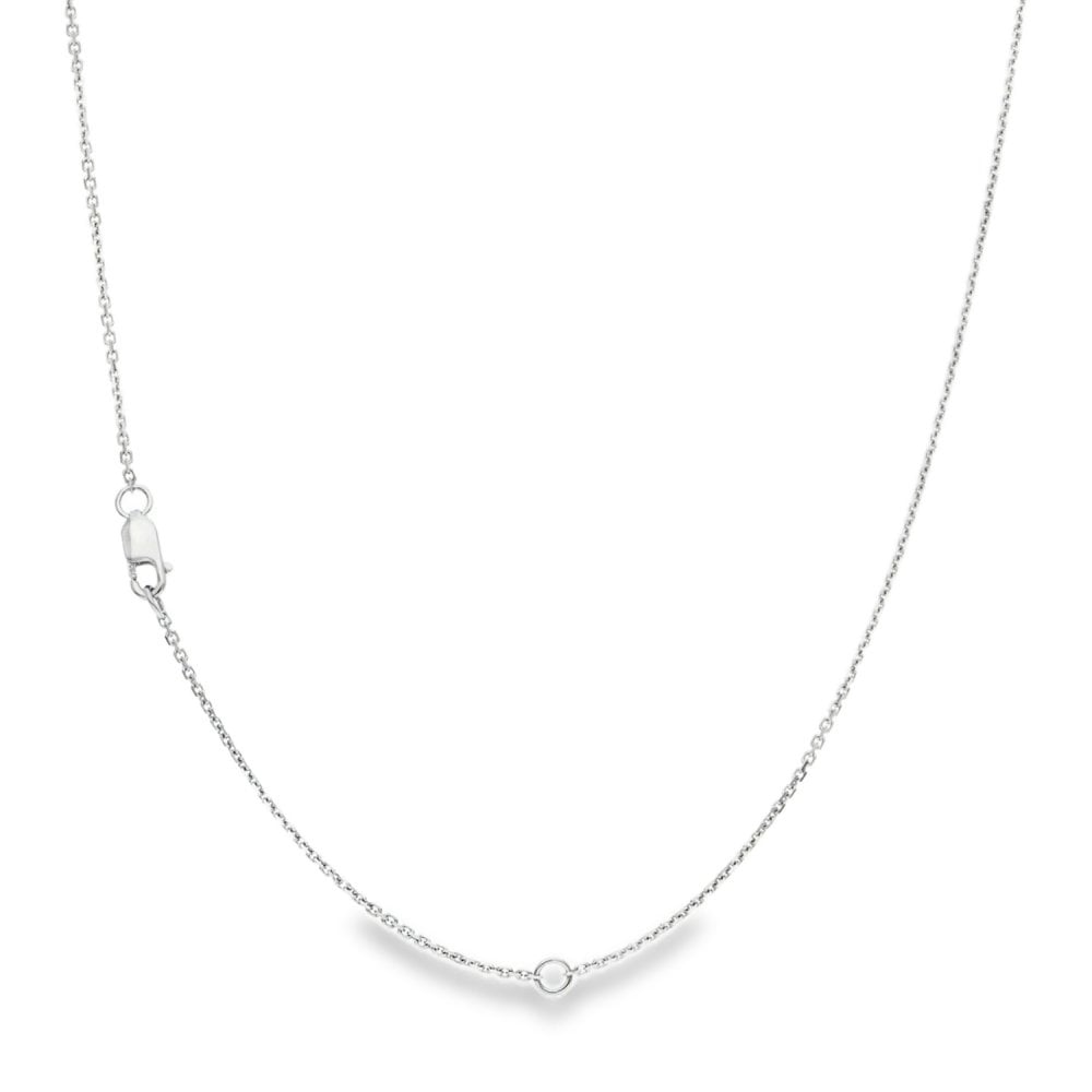 18ct White Gold Diamond Circle Pendant & Necklace - 18" - 1.43ct