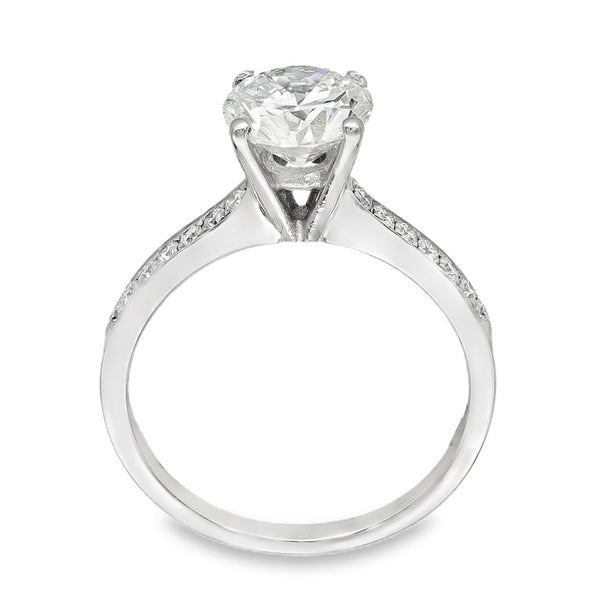 18ct White Gold Diamond Engagement Ring - Size M - 1.73ct