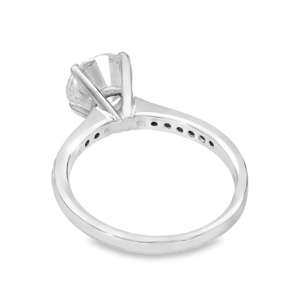 18ct White Gold Diamond Engagement Ring - Size M - 1.73ct