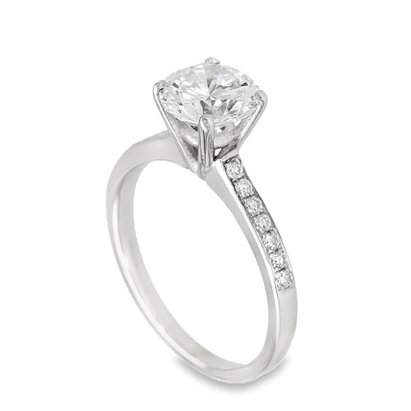 18ct White Gold Diamond Engagement Ring - Size M - 1.73ct