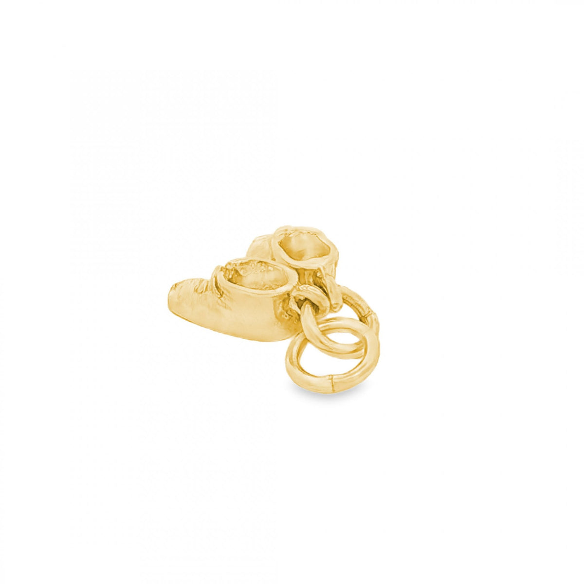 9ct Yellow Gold Hollow Boots Charm - 11x15x4.5mm - 1.8g