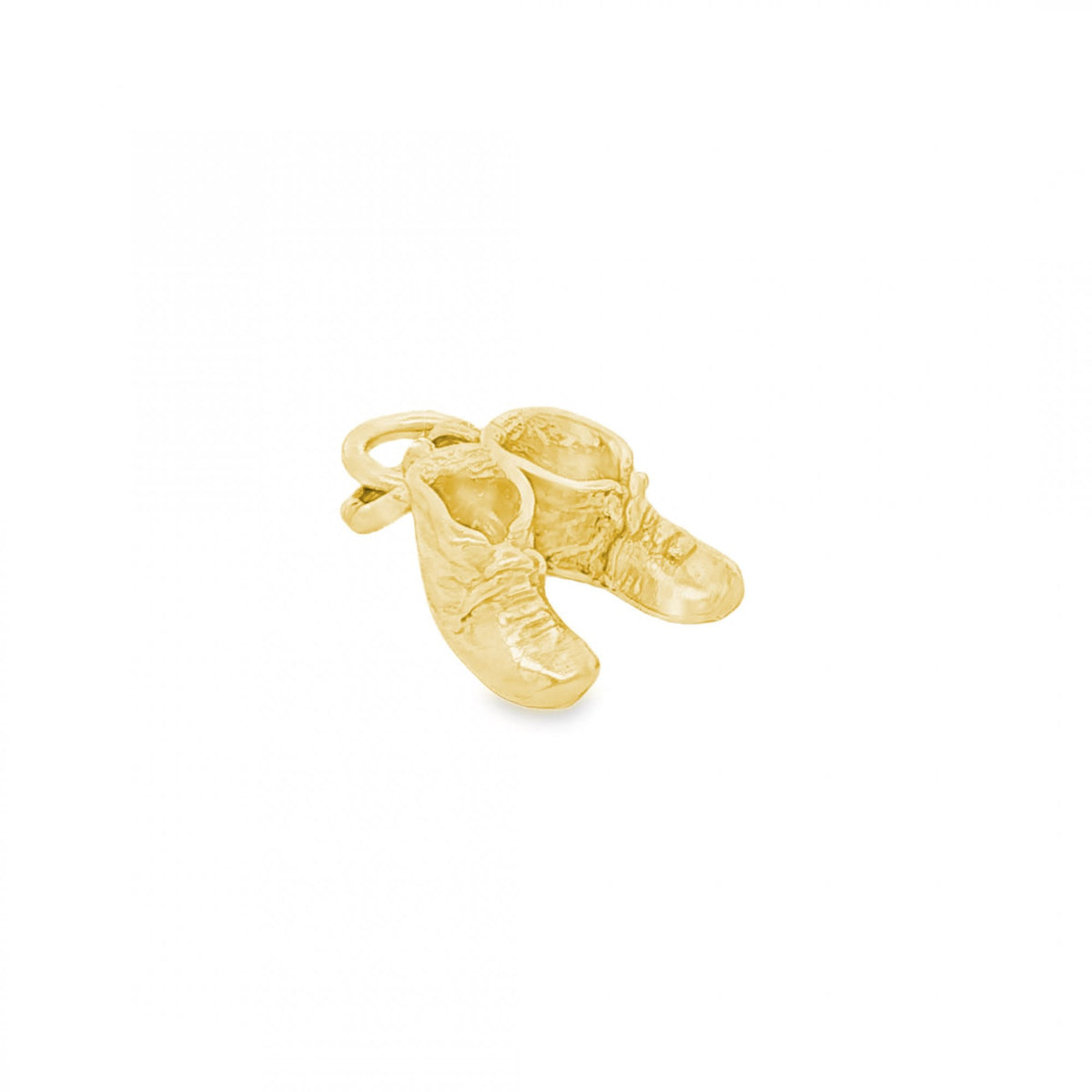 9ct Yellow Gold Hollow Boots Charm - 11x15x4.5mm - 1.8g
