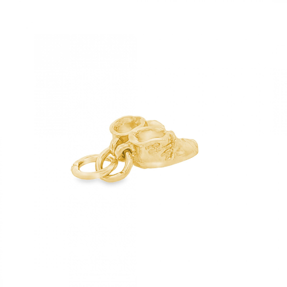 9ct Yellow Gold Hollow Boots Charm - 11x15x4.5mm - 1.8g