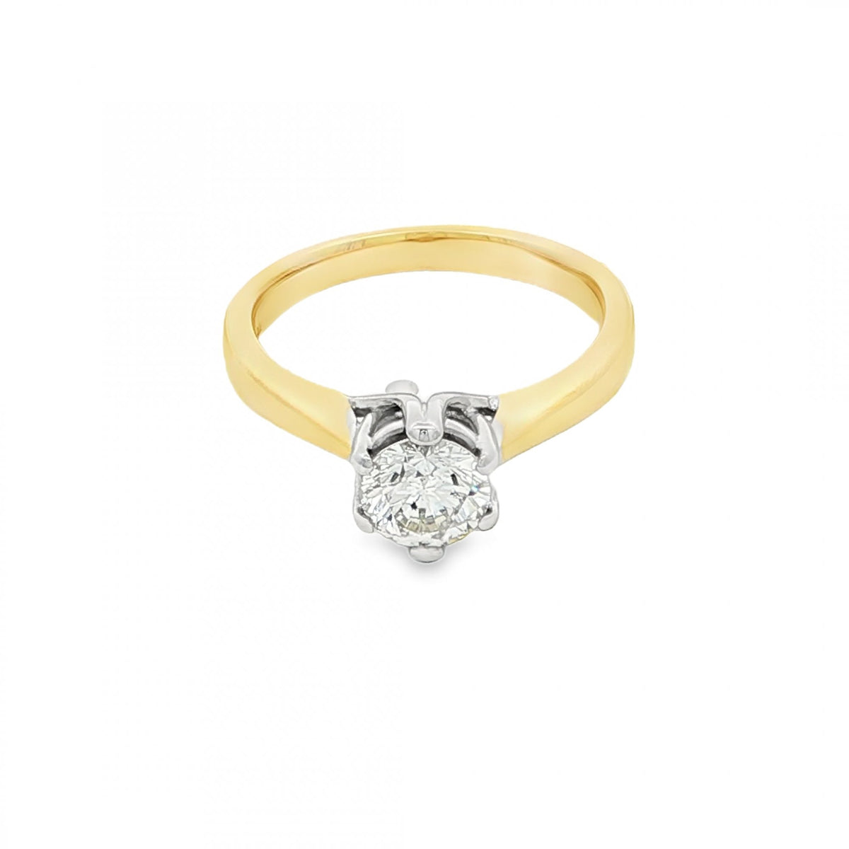 18ct Yellow Gold Diamond Engagement Ring - Size I½ - 0.50ct