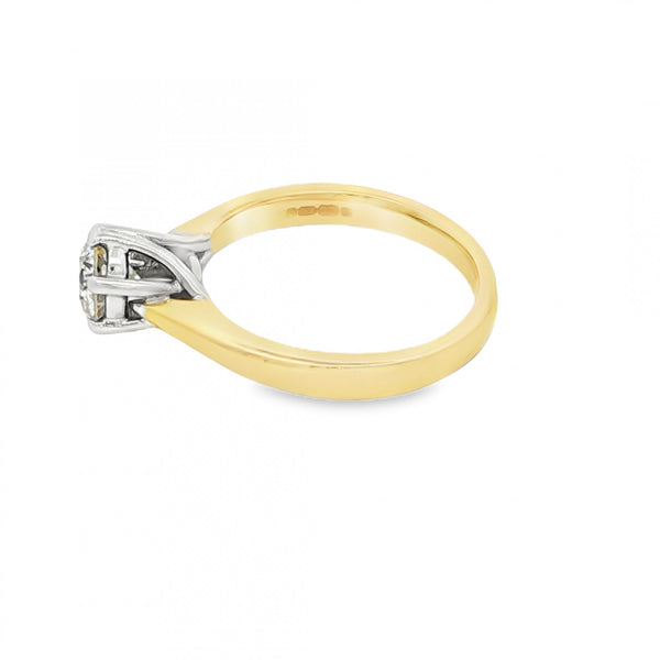 18ct Yellow Gold Diamond Engagement Ring - Size I½ - 0.50ct