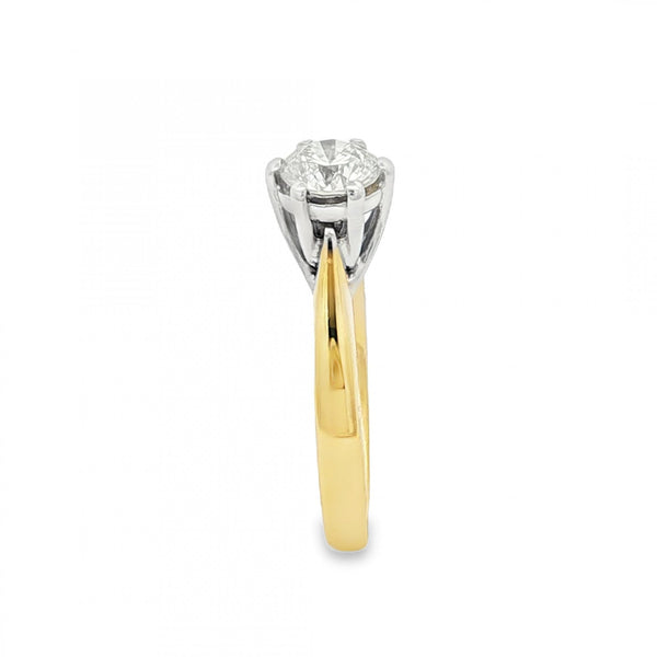 18ct Yellow Gold Diamond Engagement Ring - Size I½ - 0.50ct