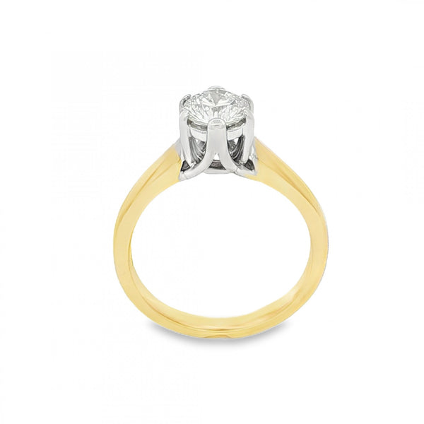 18ct Yellow Gold Diamond Engagement Ring - Size I½ - 0.50ct